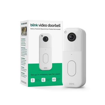 Blink Video Doorbell (newest model) – Head-to-toe HD view, two-year battery life, and simple setup. Sync Module Core included – System (White)