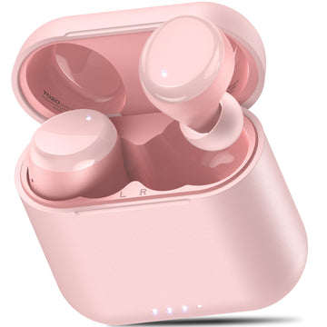 TOZO T6 Wireless Earbuds, Bluetooth Ear Buds, Stereo Sound in Ear Headphones, 50 Hours Playtime, AI Clear Call, Wireless Charging Case, APP Customizable EQs, IPX8 Waterproof Earphones
