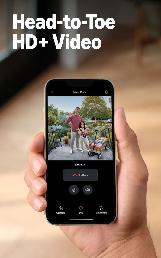 Ring Battery Doorbell Plus, Home or business security, Head-to-Toe HD+ Video, motion detection & alerts, and Two-Way Talk