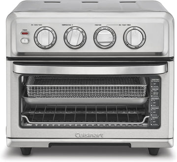 Cuisinart Air Fryer Toaster Oven, 1800W, 8-in-1 with Air Fry, Convection, Broil & Warm, 0.6 Cubic Feet, 60-Minute Timer, TOA-70NAS, Stainless Steel