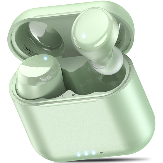 TOZO T6 Wireless Earbuds, Bluetooth Ear Buds, Stereo Sound in Ear Headphones, 50 Hours Playtime, AI Clear Call, Wireless Charging Case, APP Customizable EQs, IPX8 Waterproof Earphones