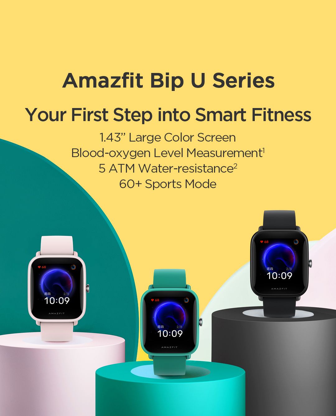 Amazfit Bip U Series smartwatches 