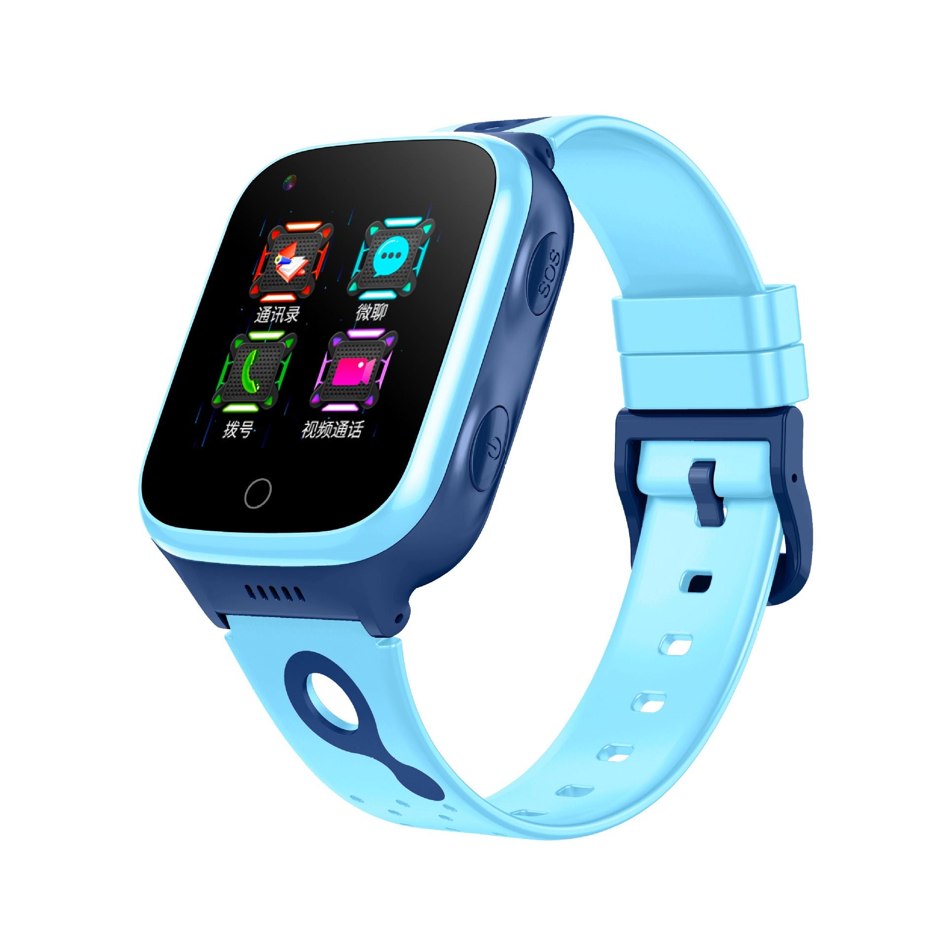 Smartwatch with a blue strap