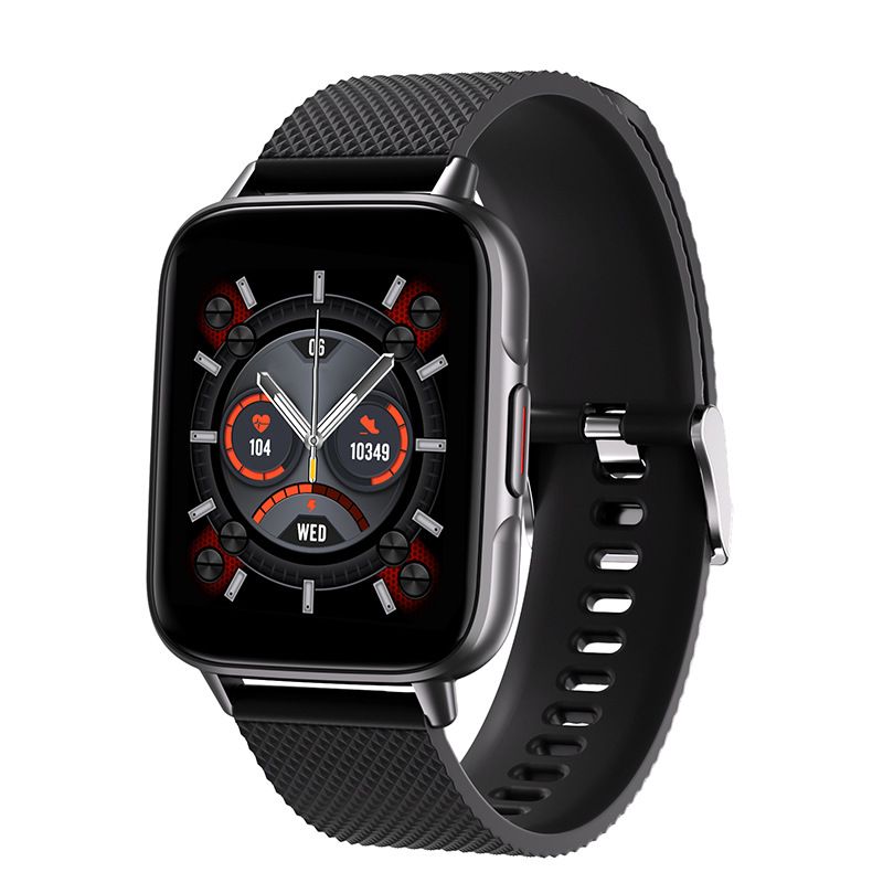 Smartwatch with black band 