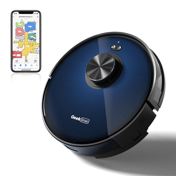 Robotic vacuum cleaner with smartphone app 
