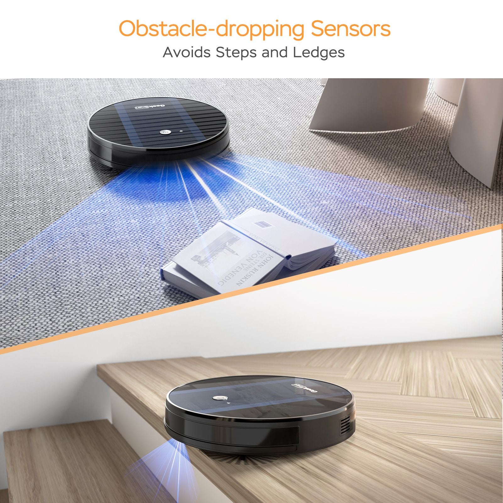Robot vacuum cleaner sensors 