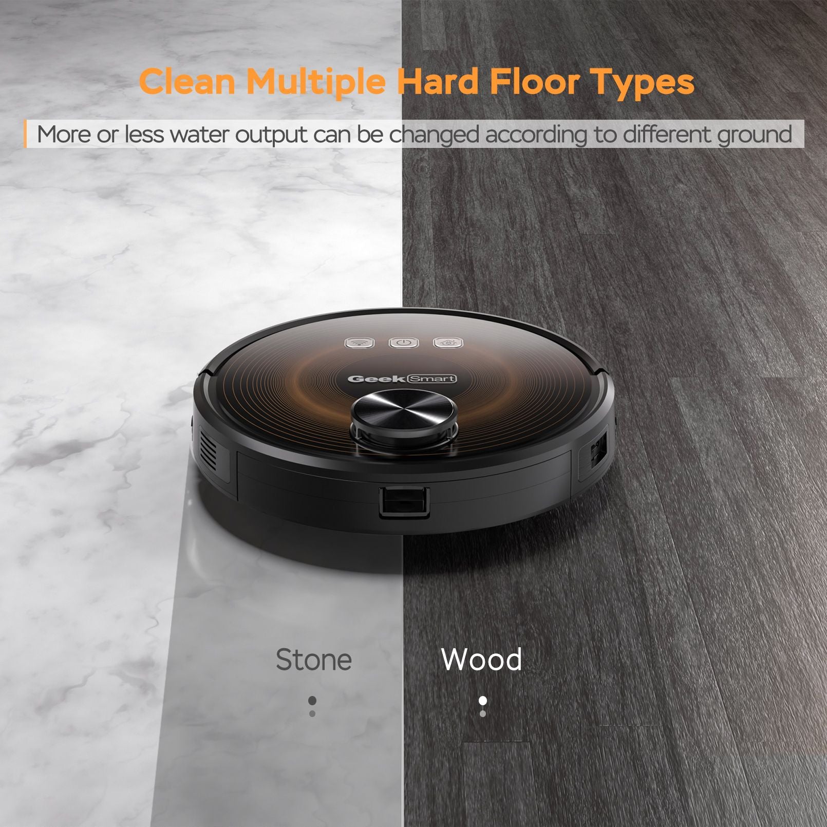 Robot vacuum cleaner for stone and wood flooring 