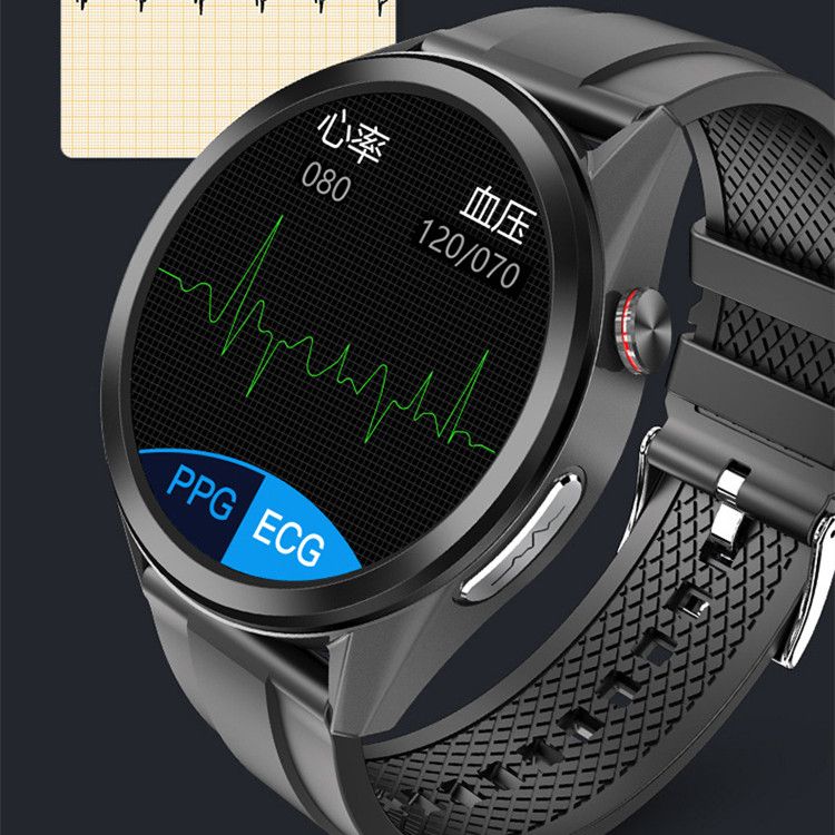 Smartwatch with heart rate and blood pressure monitoring 