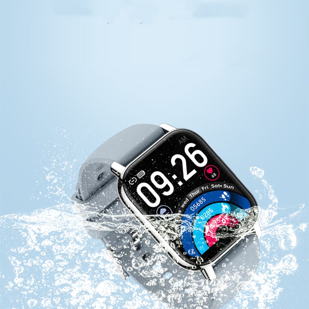 Smartwatch in light blue color and waterproof  