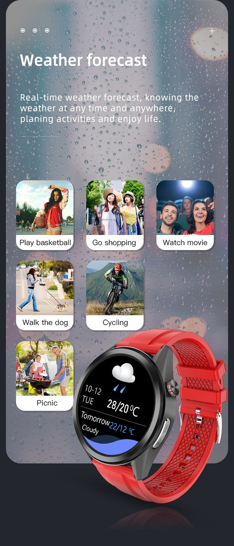 Smartwatch with weather app 
