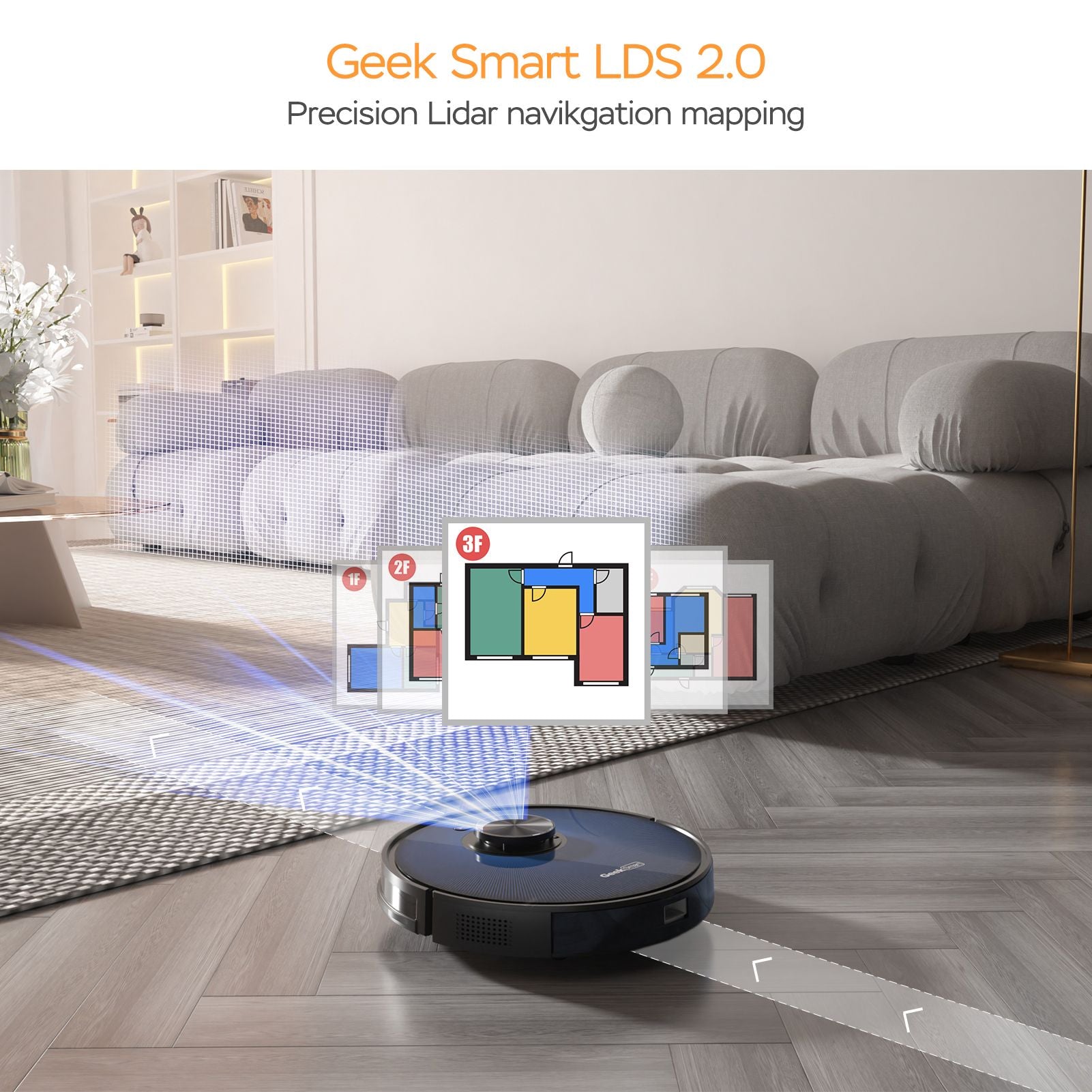 Robot vacuum cleaner with navigation mapping feature 