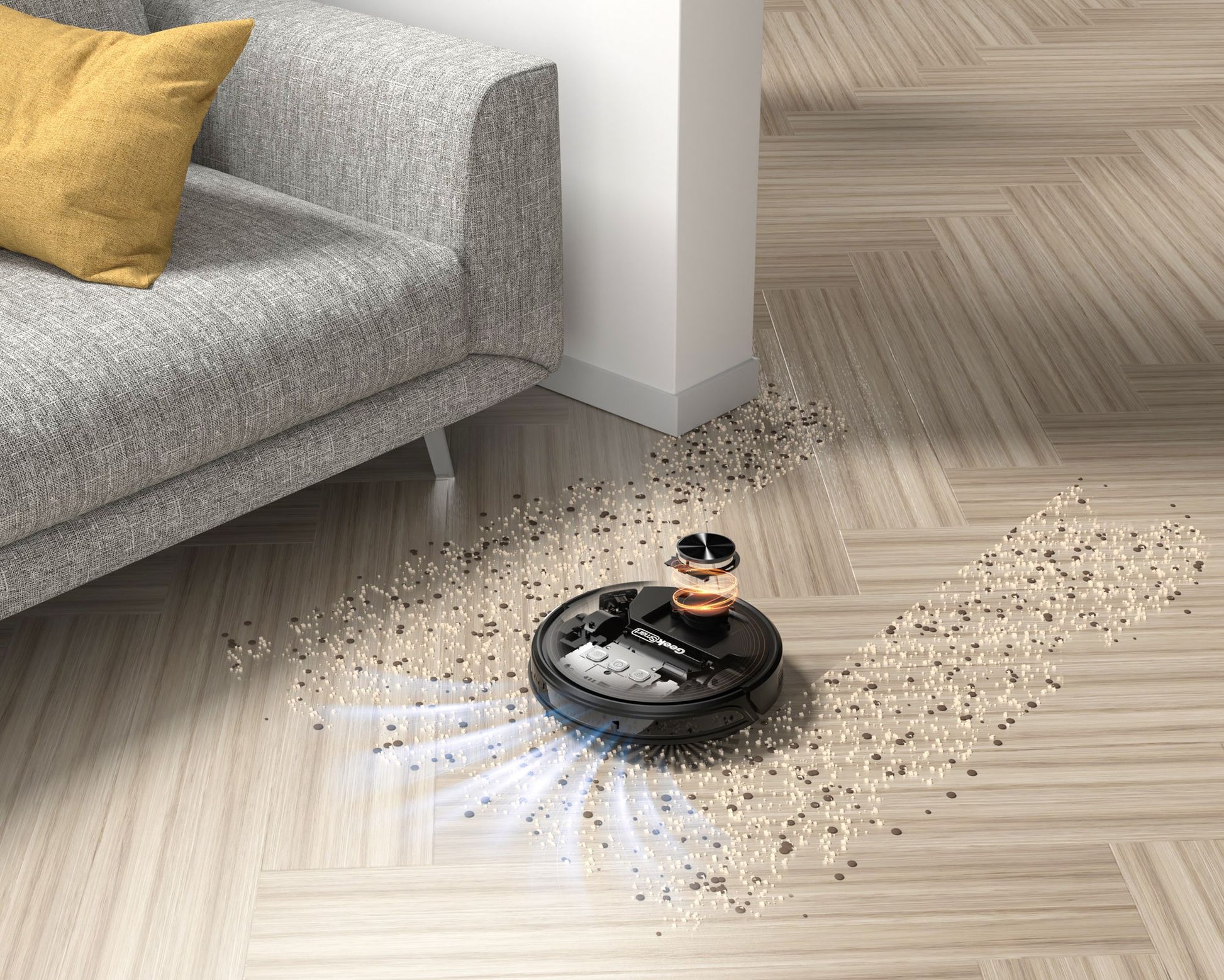  smart Robot vacuum cleaner for wooden floor