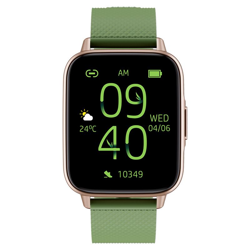 Smartwatch with green band 